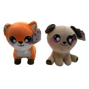 7” Squeezamals 3Deez Set - Fox and Puppy